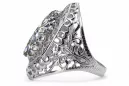 Sterling Silber 925 Zirkon Ring Vintage vrc090s